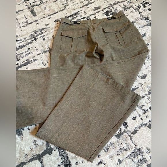 Super Low Rise Trousers Brown Plaid Madness TelAviv Womens 2 - Picture 6 of 15